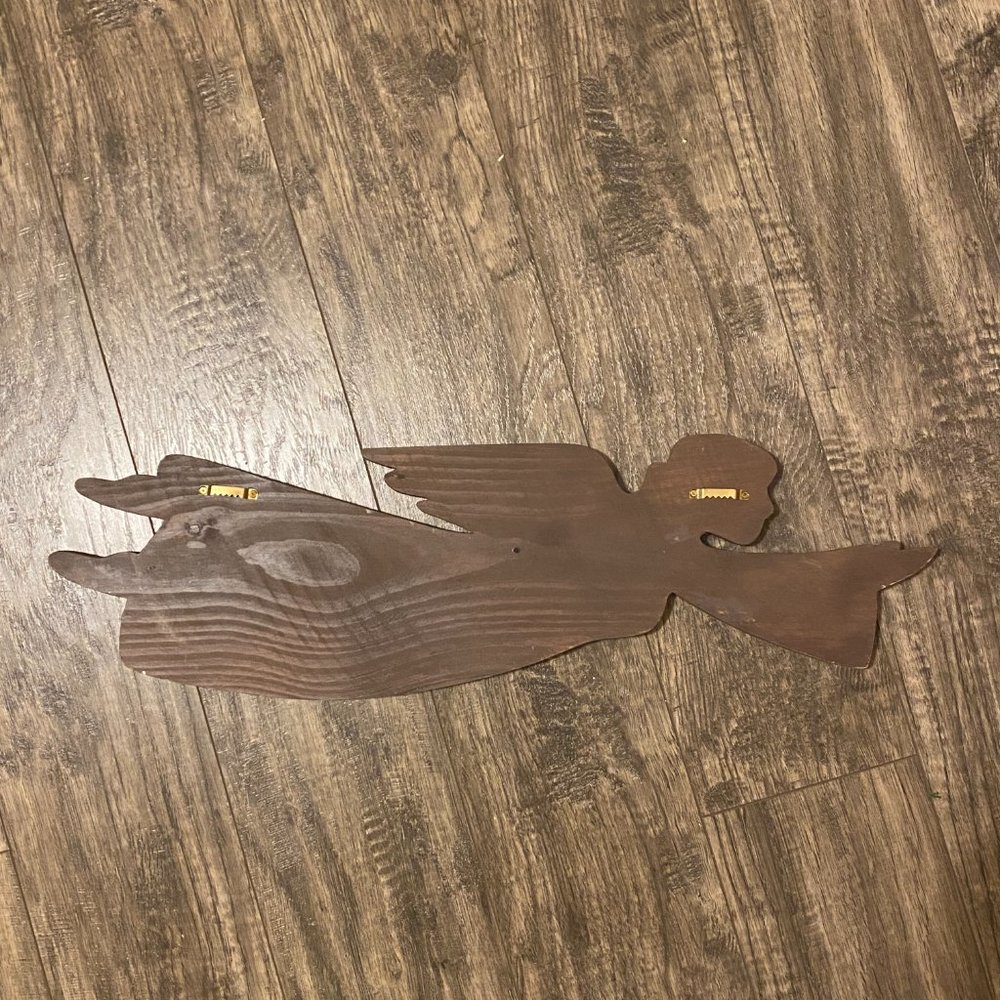 Angel Wall Hanging Ivory Wood Christmas Holiday - Picture 10 of 10